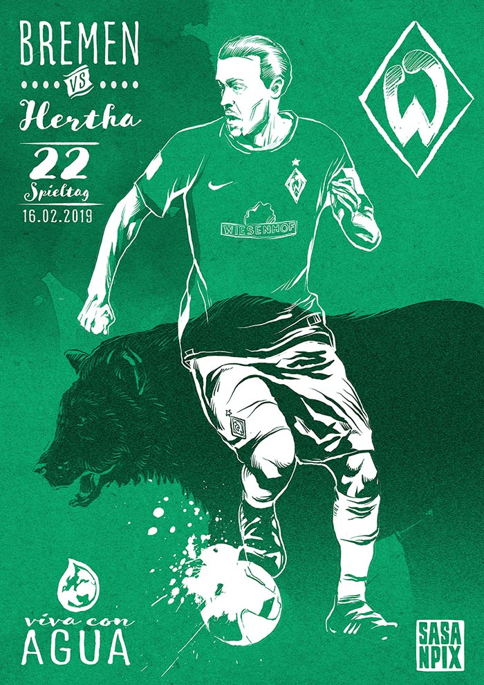 Max Kruse Werder Bremen Art print by Sasan Pix